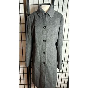 Madison Studio Gray Button Up Wool/Cashmere Blend Coat
